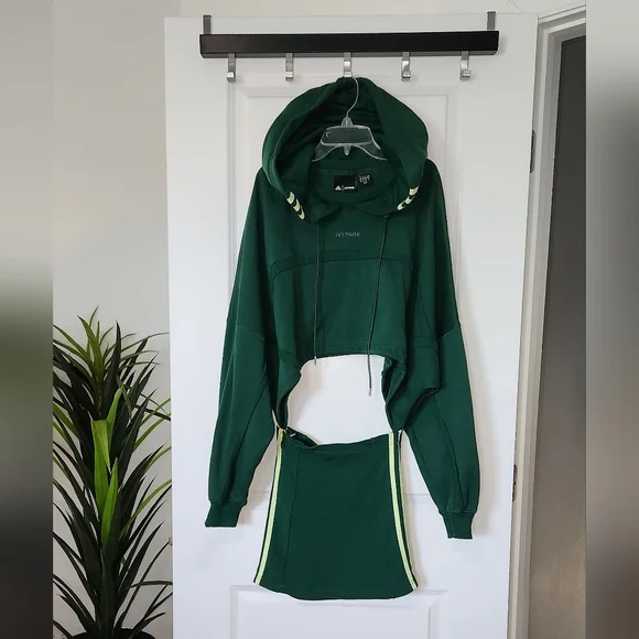Ivy Park Dresses | Adidas x Ivy Park Hooded Cutout Dress, Dark Green, S | Color: Green | Size: S | Romans_8_28's Closet
